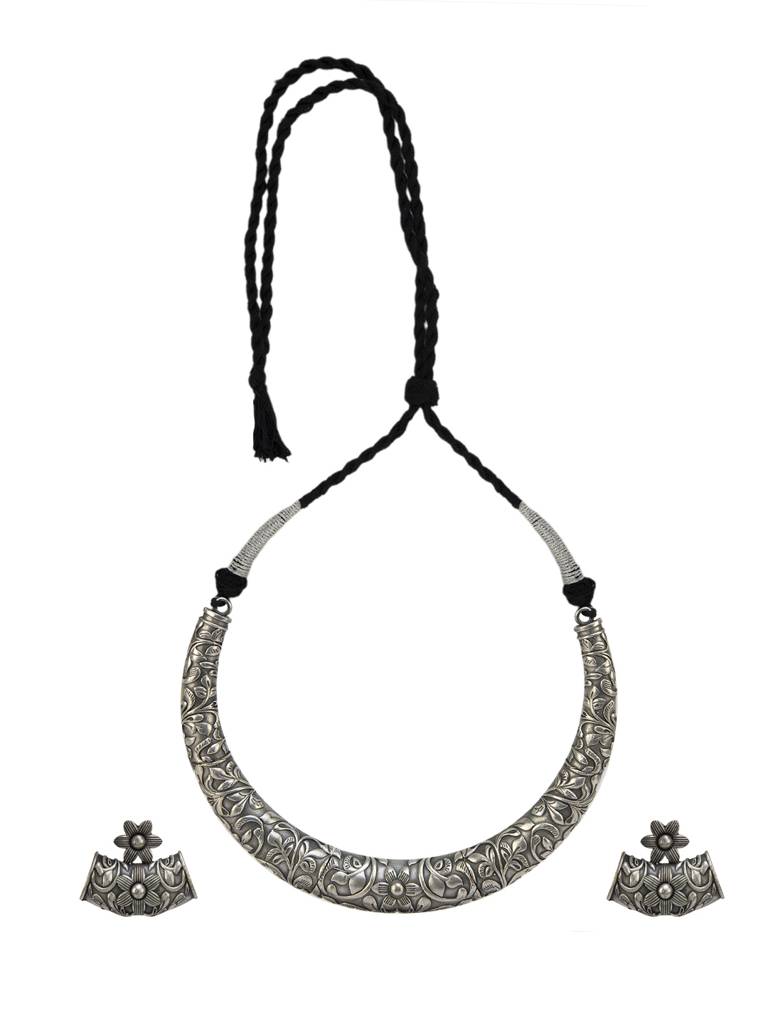 Firoza Hastkaar Tribal Hasli Necklace Set : TRIBALHASLI1507