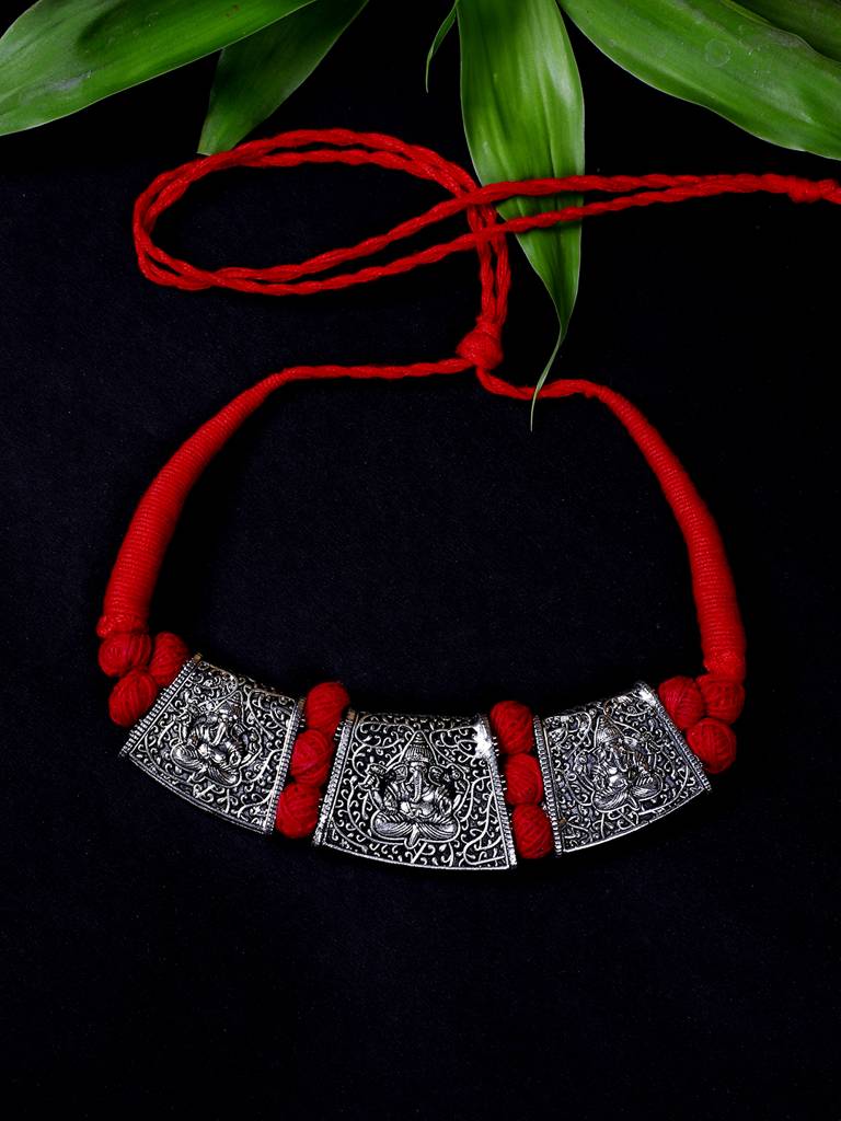 Firoza Teen Tukdi Statement Neckpiece : TRIBALNECK1368