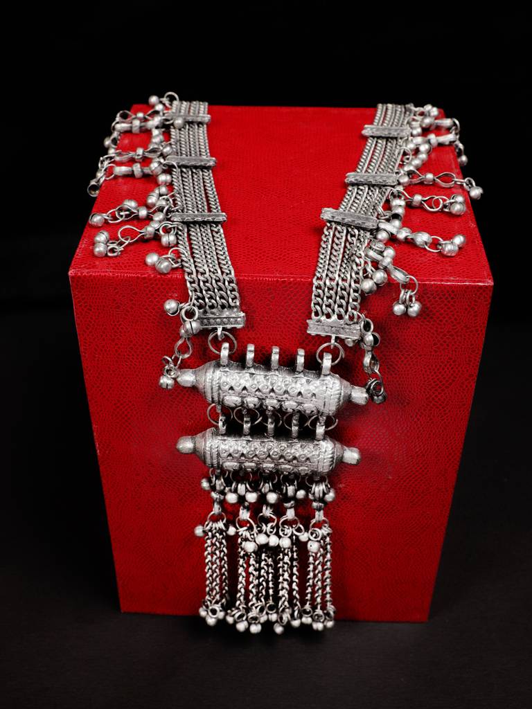 Firoza Oxidized Chakori Necklace : TRIBALNECK1505