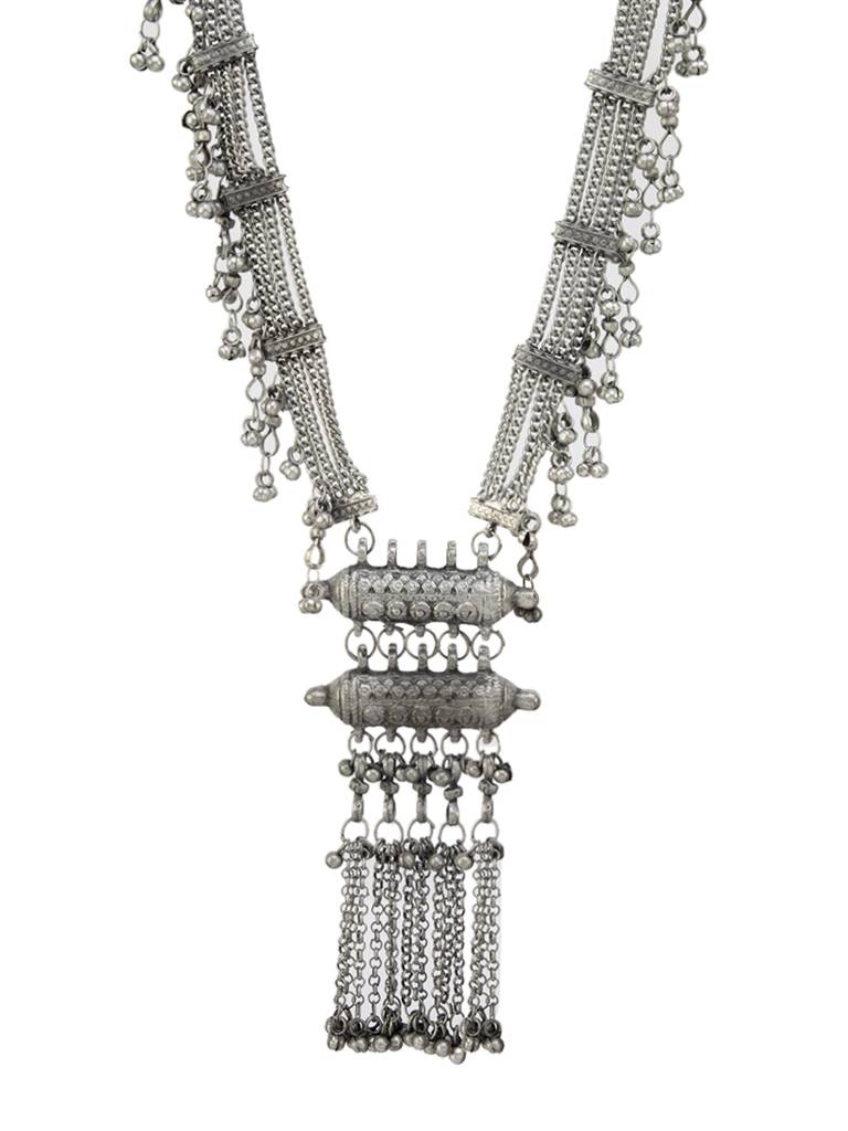 Firoza Oxidized Chakori Necklace : TRIBALNECK1505