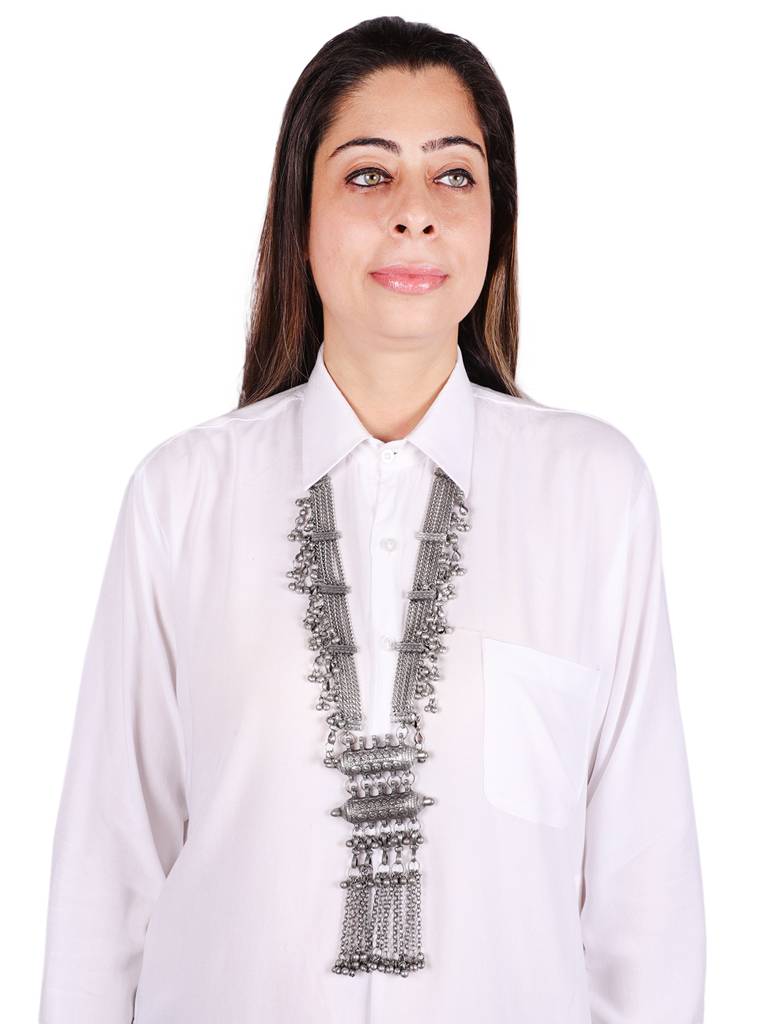 Firoza Oxidized Chakori Necklace : TRIBALNECK1505