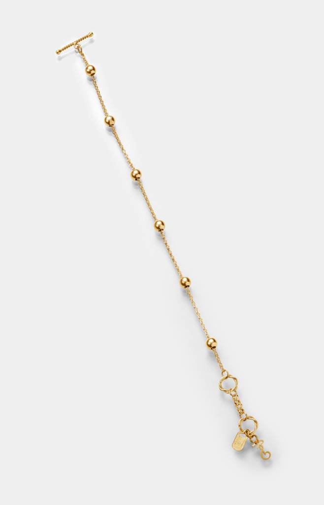 925 Pure Silver Metal Ball Chain Bracelet Rhodium Plated : TSBR-HOP-BRAC-18G-5001