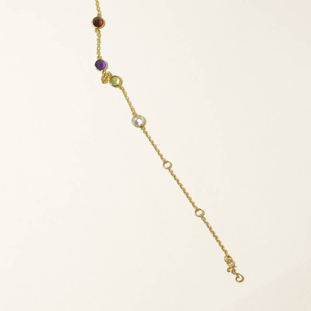 Divinity Panchratna Bracelet-Adj-22K-Gold Vermeil : TSBR-DIV-ADJ-18G-50067