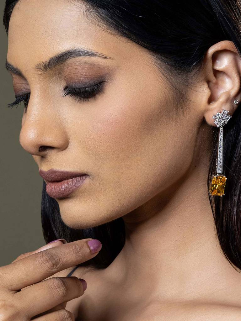 Sapphire Drop Earrings : TSER16