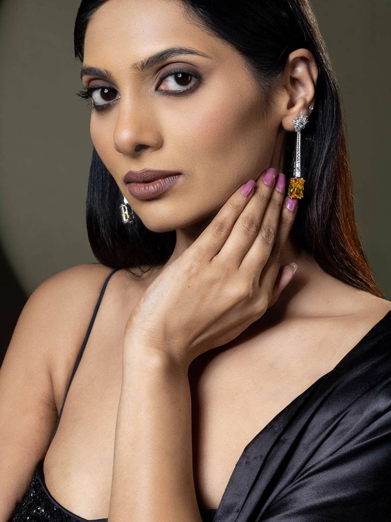 Sapphire Drop Earrings : TSER16