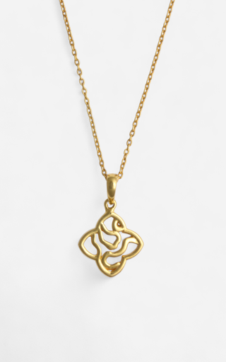 Trisu 925 Sterling Silver 18K Gold Vermeil Plated Star Pendant With Chain : TSNP-RES-ADJ-18G-8018