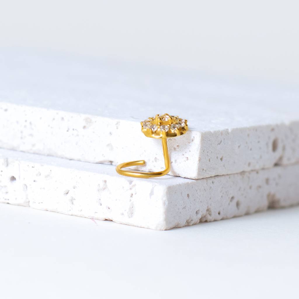 Unity Nose Pin-22K-Gold Vermeil : TSPI-UNI-18G-50039