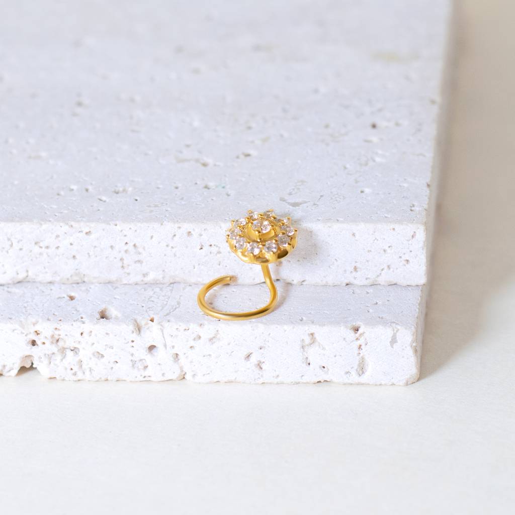 Unity Nose Pin-22K-Gold Vermeil : TSPI-UNI-18G-50039