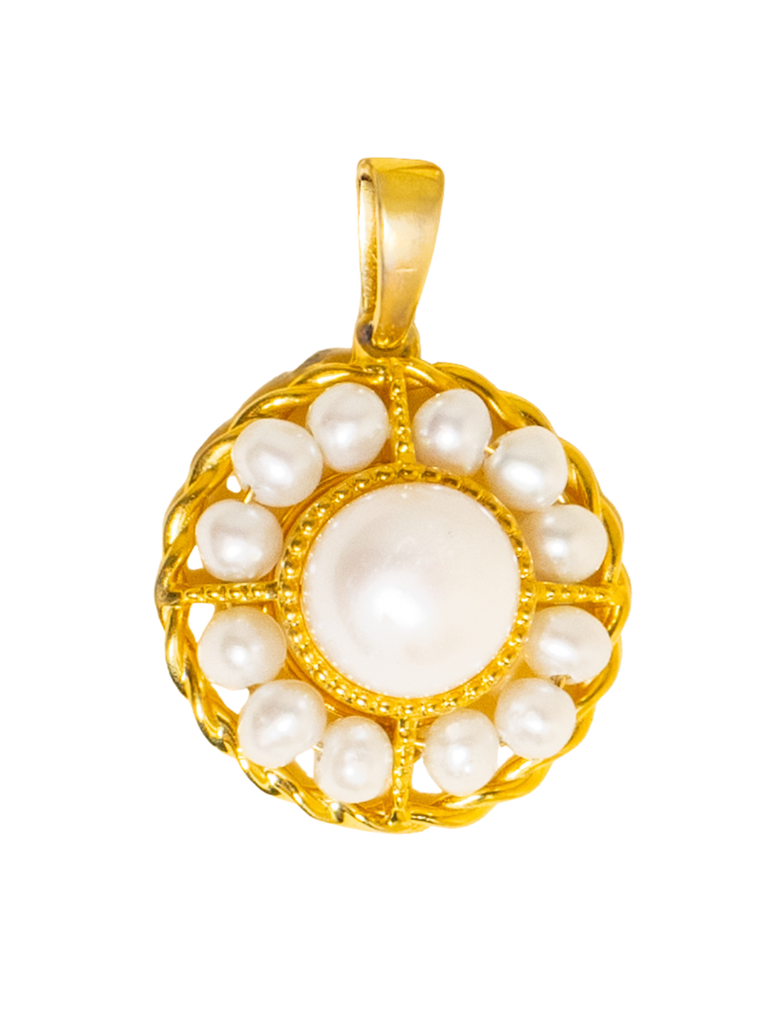 Serenity Pendant-22K-Gold Vermeil : TSPN-SER-Adj-G-50149