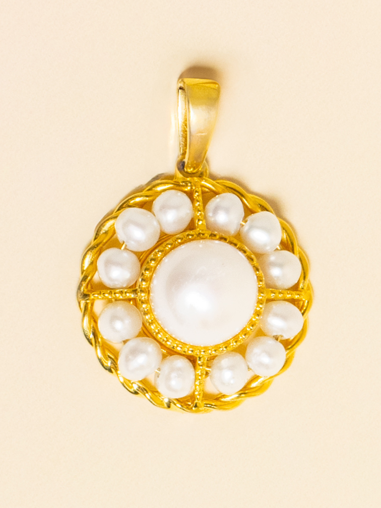 Serenity Pendant-22K-Gold Vermeil : TSPN-SER-Adj-G-50149