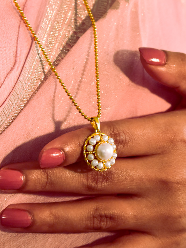 Serenity Pendant-22K-Gold Vermeil : TSPN-SER-Adj-G-50149