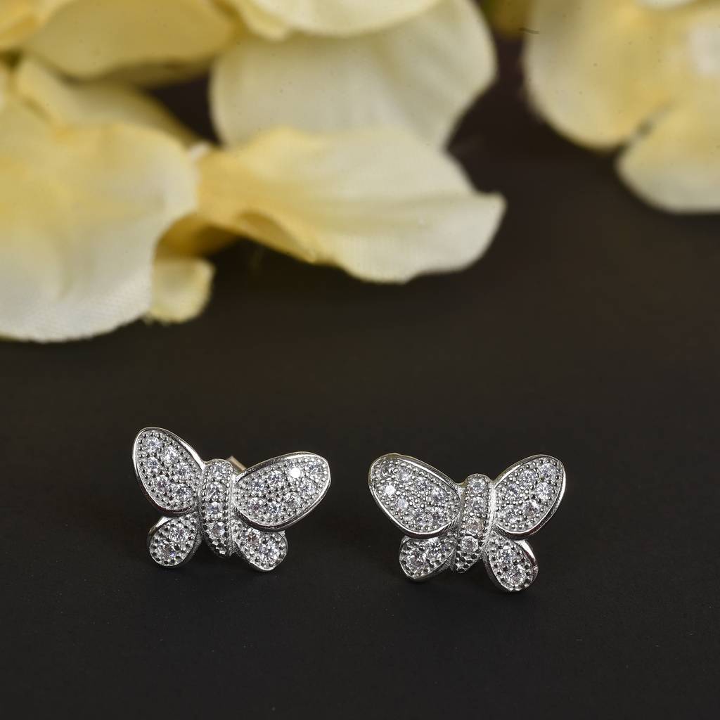 Butterfly 92.5 Sterling Silver Earrings : SE001