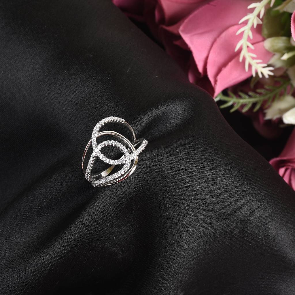 925 Sterling Silver Statement Ring : SR007-7