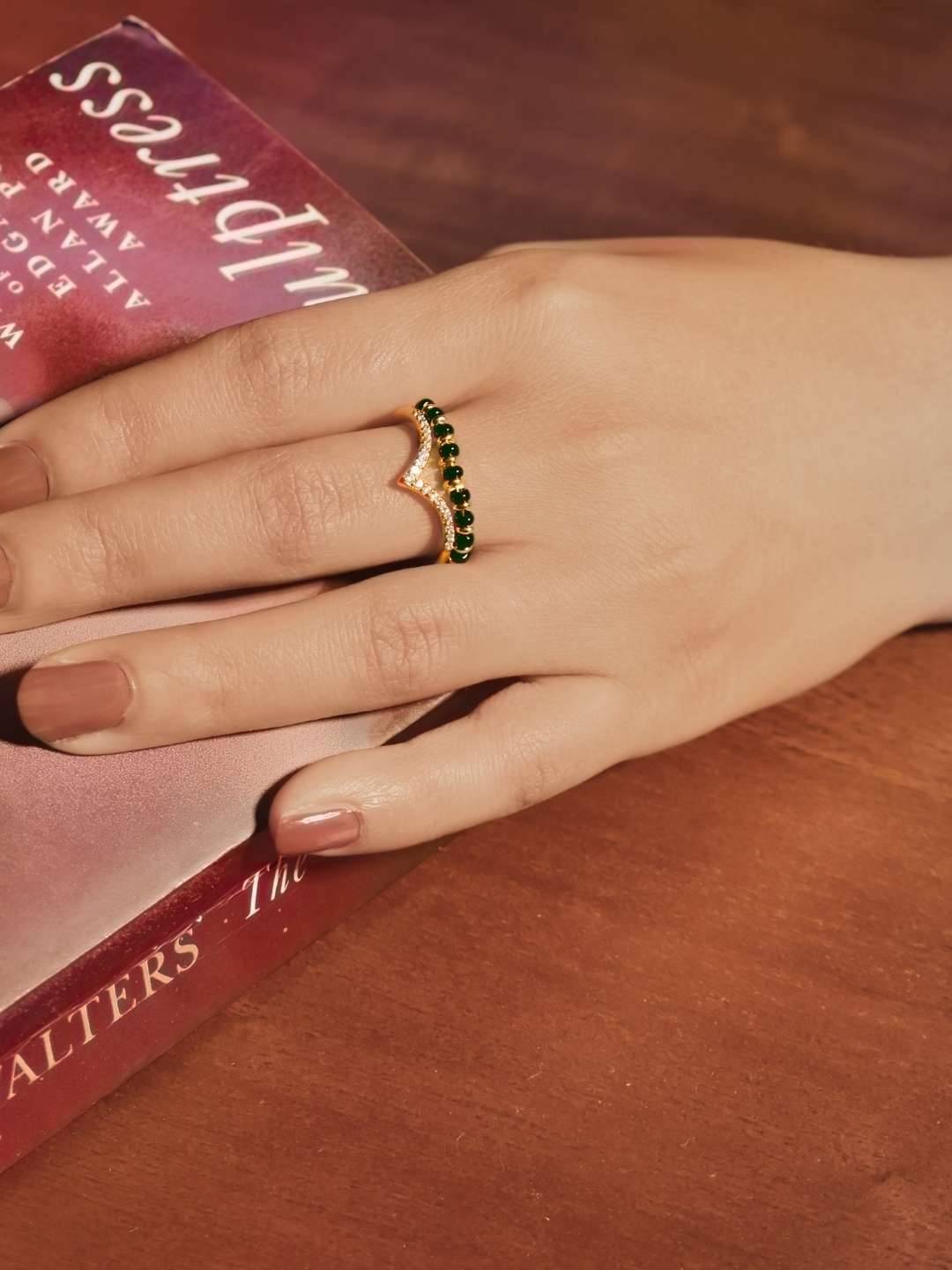 Diversity Vanki Ring-22K-Gold Vermeil : TSRI-DIV-12-18G-50042