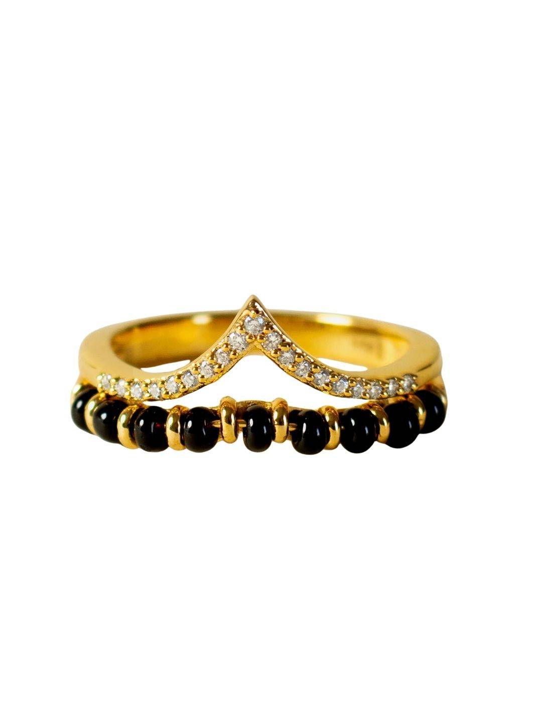 Diversity Vanki Ring-22K-Gold Vermeil : TSRI-DIV-12-18G-50042