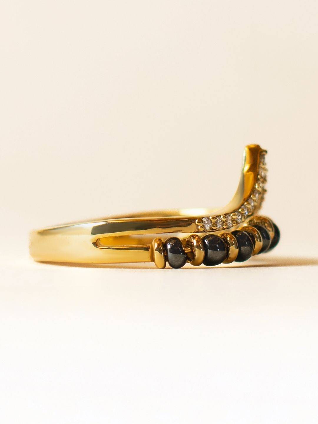Diversity Vanki Ring-22K-Gold Vermeil : TSRI-DIV-12-18G-50042