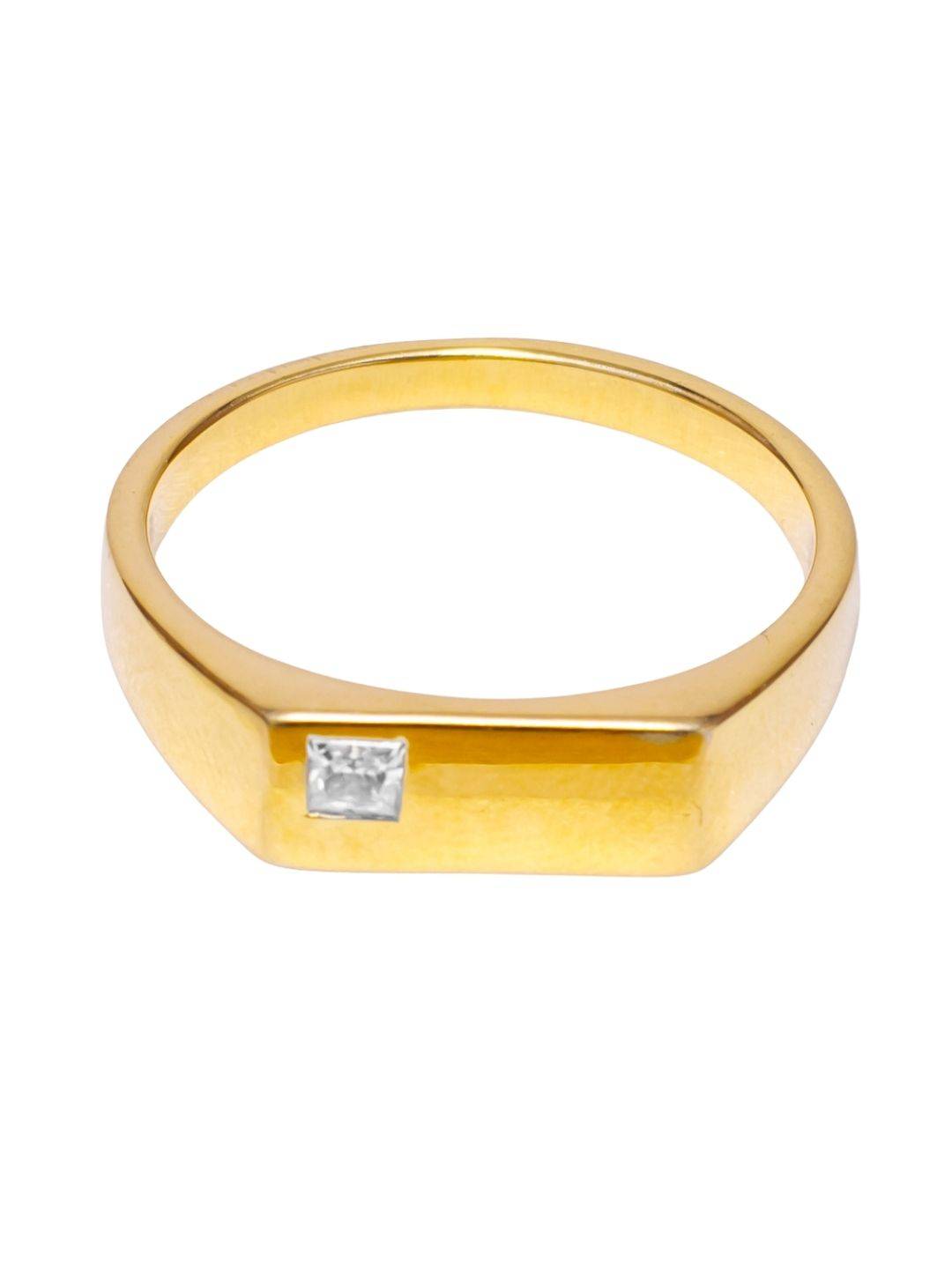 Reverie Signet Ring-22K-Gold Vermeil : TSRI-REV-17-18G-50018