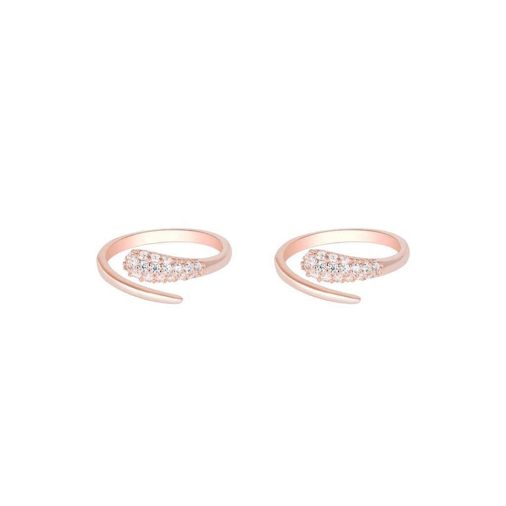 Edgy Silver Toe Ring : TTR406