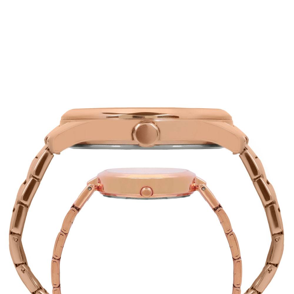 Timex Trendline Round 44Mm Rose Gold Dial Analog Pair Watch - Tw00Pr266 : TW00PR266