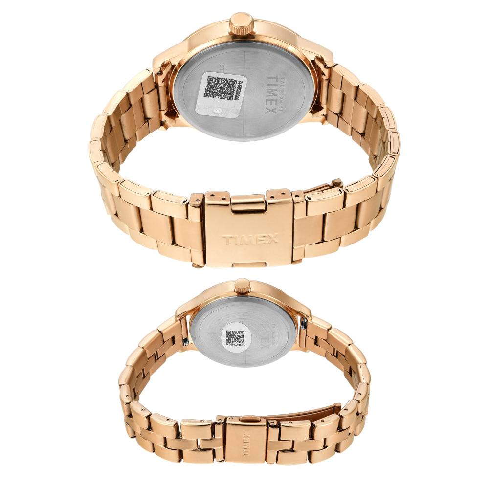 Timex Trendline Round 44Mm Analog Pair Watch - Tw00Pr302 : TW00PR304