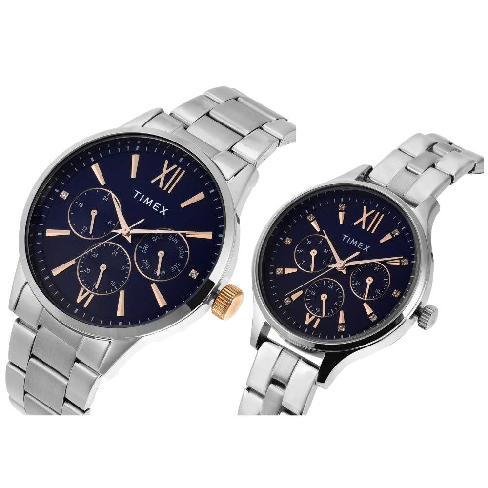 Timex Trendline Round 44Mm Analog Pair Watch - Tw00Pr302 : TW00PR305