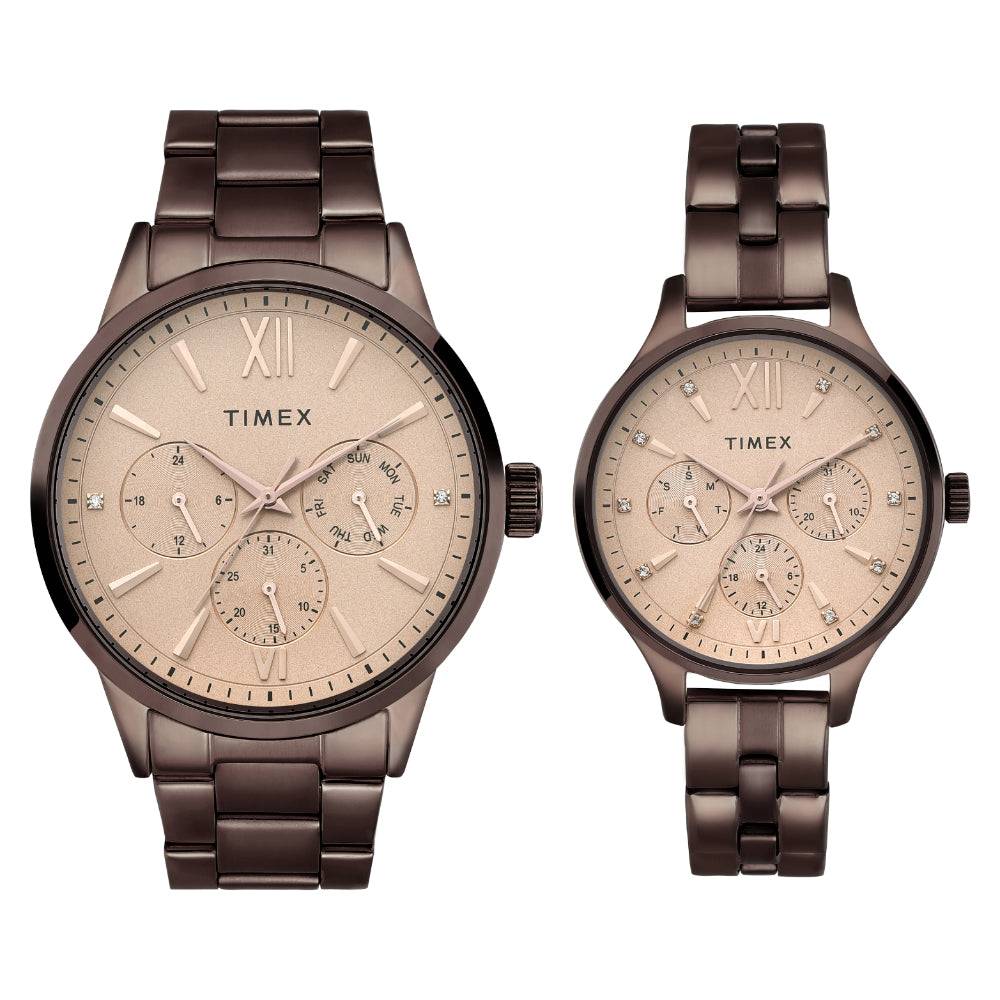 Timex Trendline Round 44Mm Analog Pair Watch - Tw00Pr302 : TW00PR306