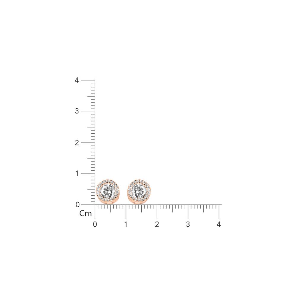 925 Silver Rose Gold Round Shape Traditional Studs |Floral Cute Studs : TWP1039