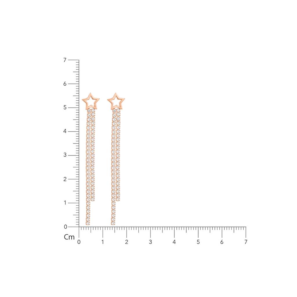 925 Pure Silver Rose Gold Drop And Dangle Earrings-Twp1102 : TWP1102