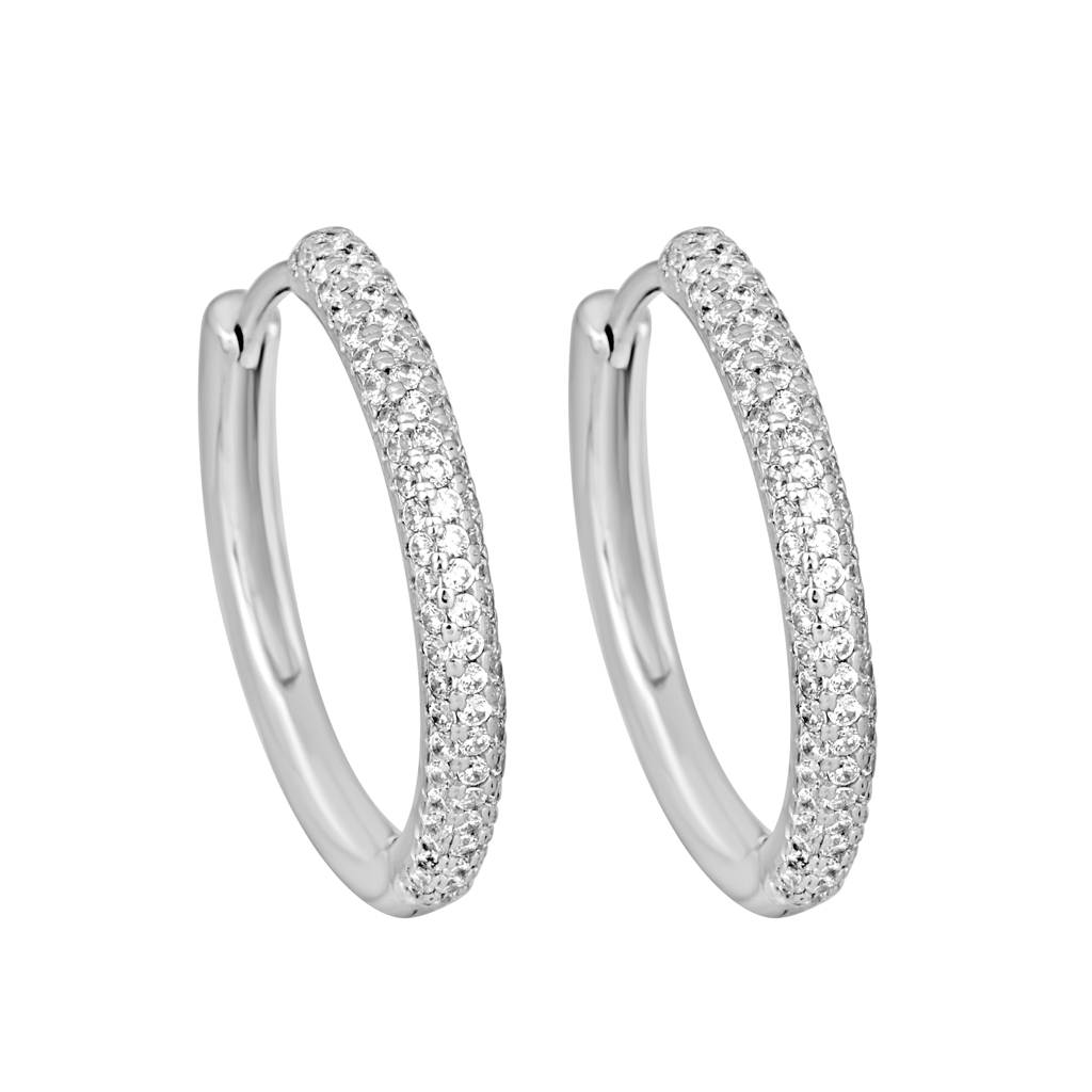 925 Pure Silver Hoop Earrings (Bali) | Round Hoops Silver Earrings : TWP1103