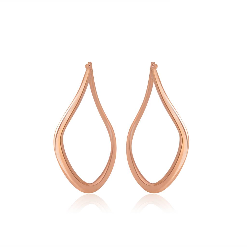 925 Sterling Silver Square Chunky Hoops |Dangle Higgy Earrings : TWP1132