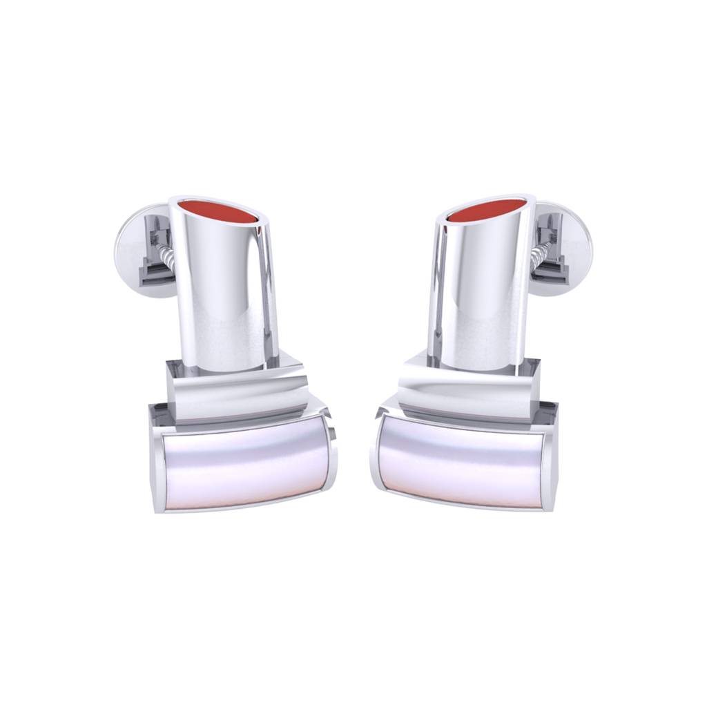 925 Pure Silver Lipstick Stud Earrings : TWP1328