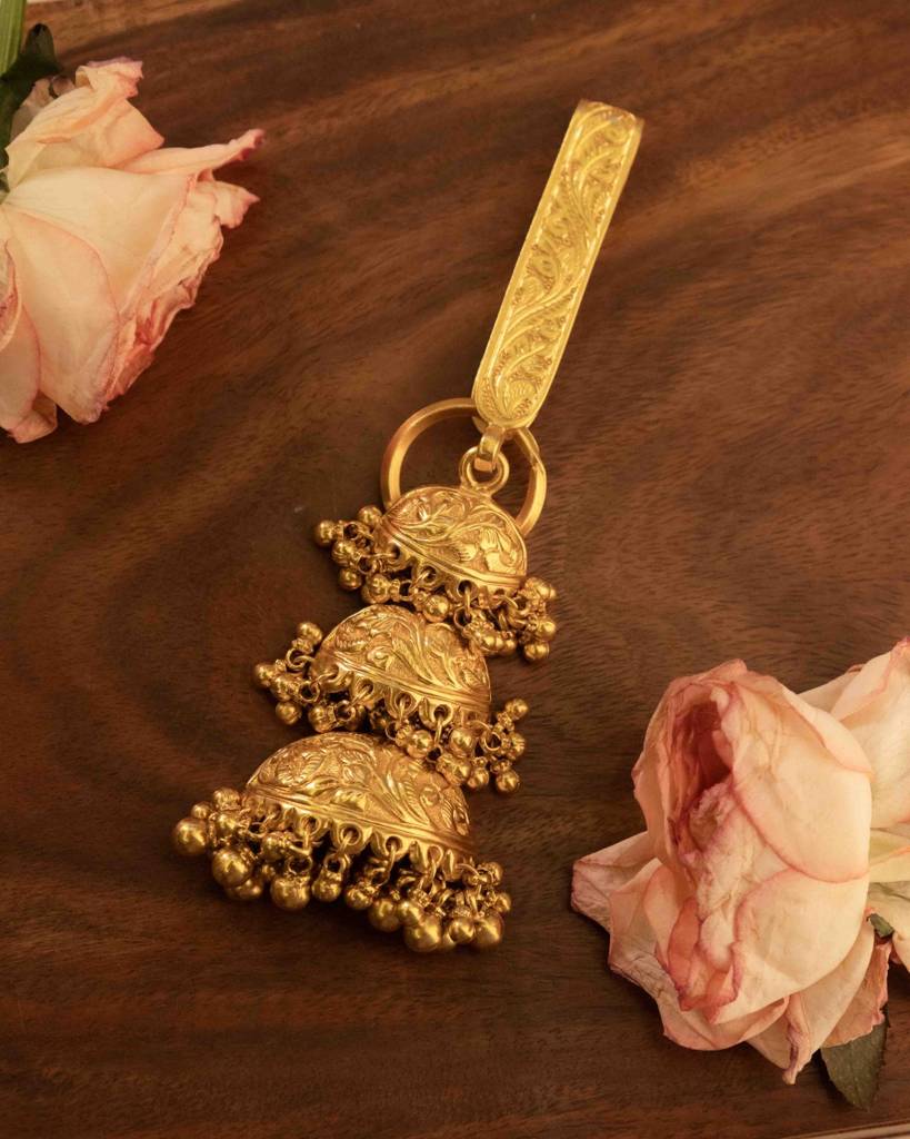 Tattva Intricate Chitai Layered Gold Plated Satka : SM012-G