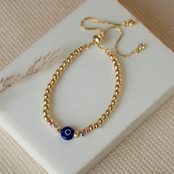 Tiny Evil Eye Beaded Bracelet