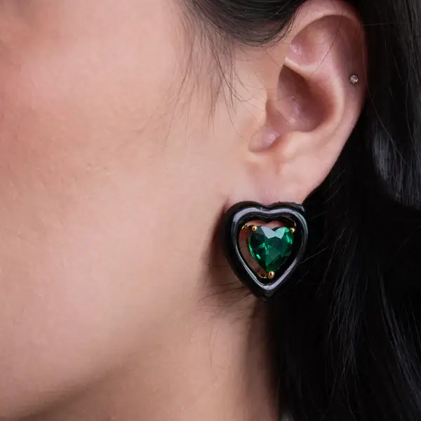 Twilight Teardrop Heart Earrings : E468