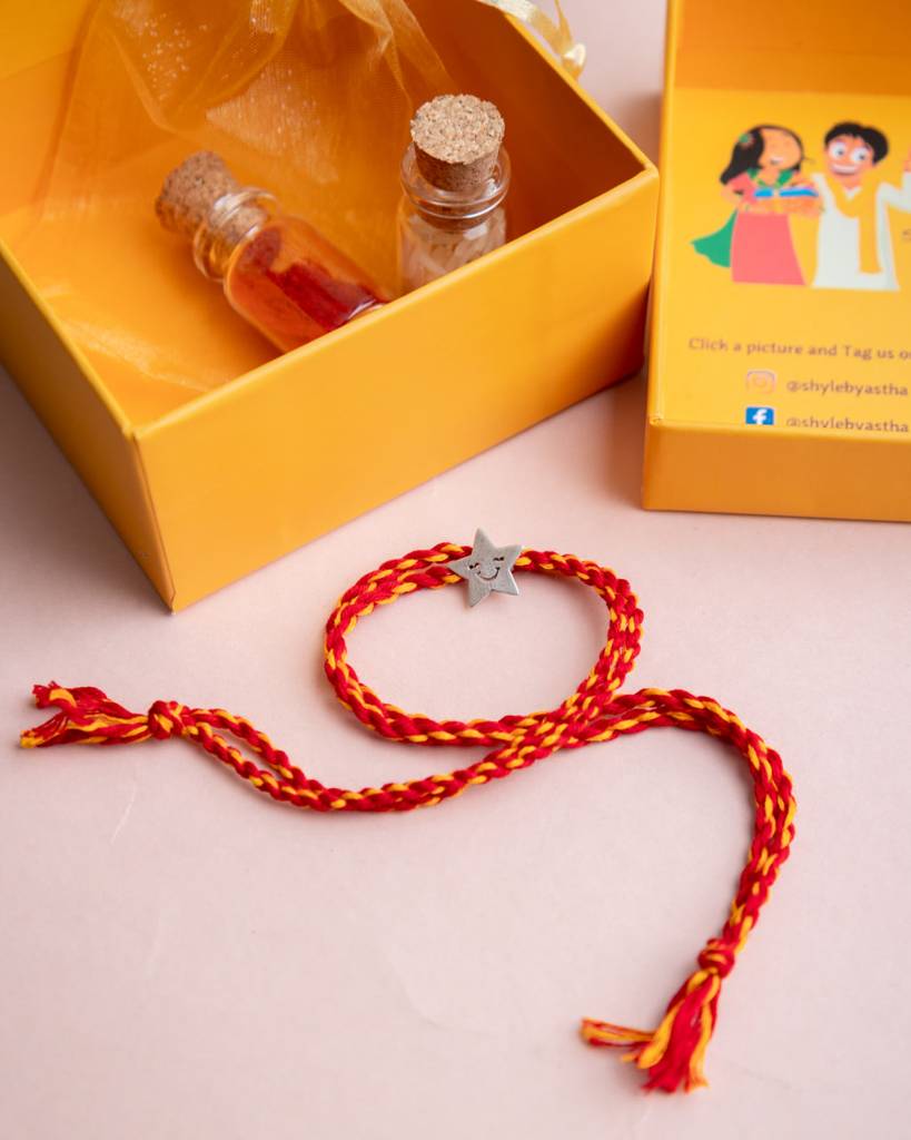 925 Sterling Silver Twinkle Twinkle Rakhi
  For Kids, Men, And Women : SRK5106