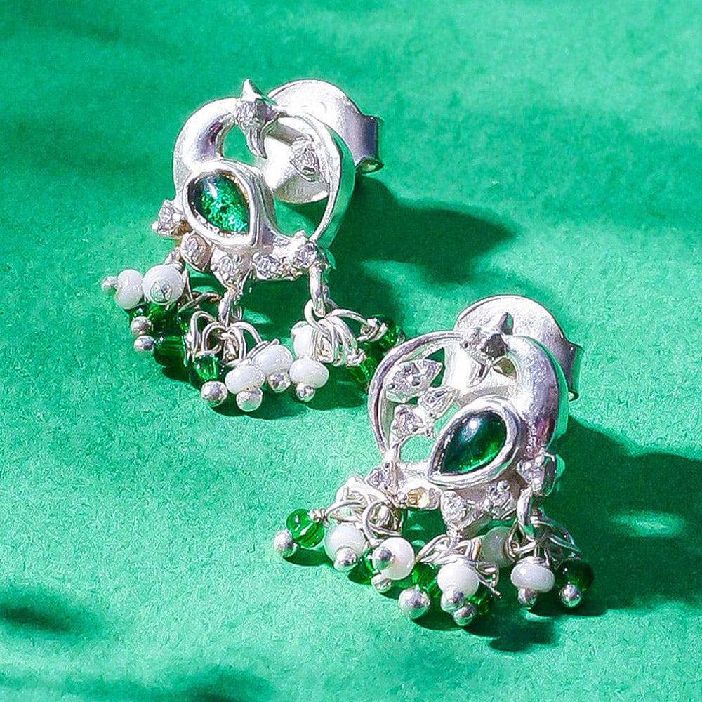 Oxidised 92.5 Silver Swan Studs : U080SG004E1003