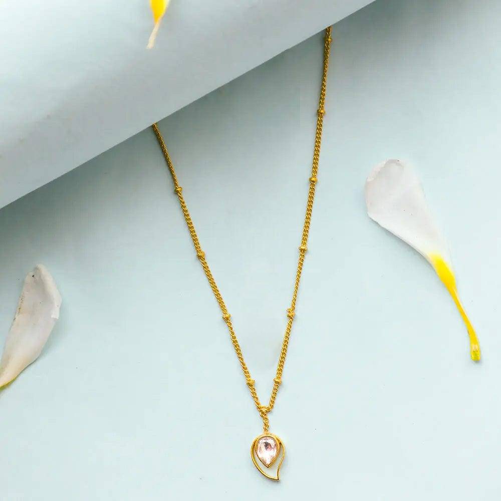 Single Silver 92.5 Aam Ras White Stone Anklet : U080SG006LA0513