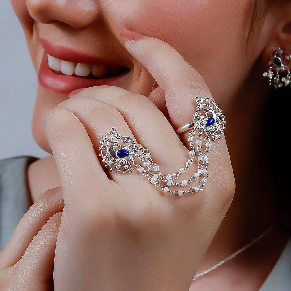 Silver Swan Double Ring : U080SG008R1030
