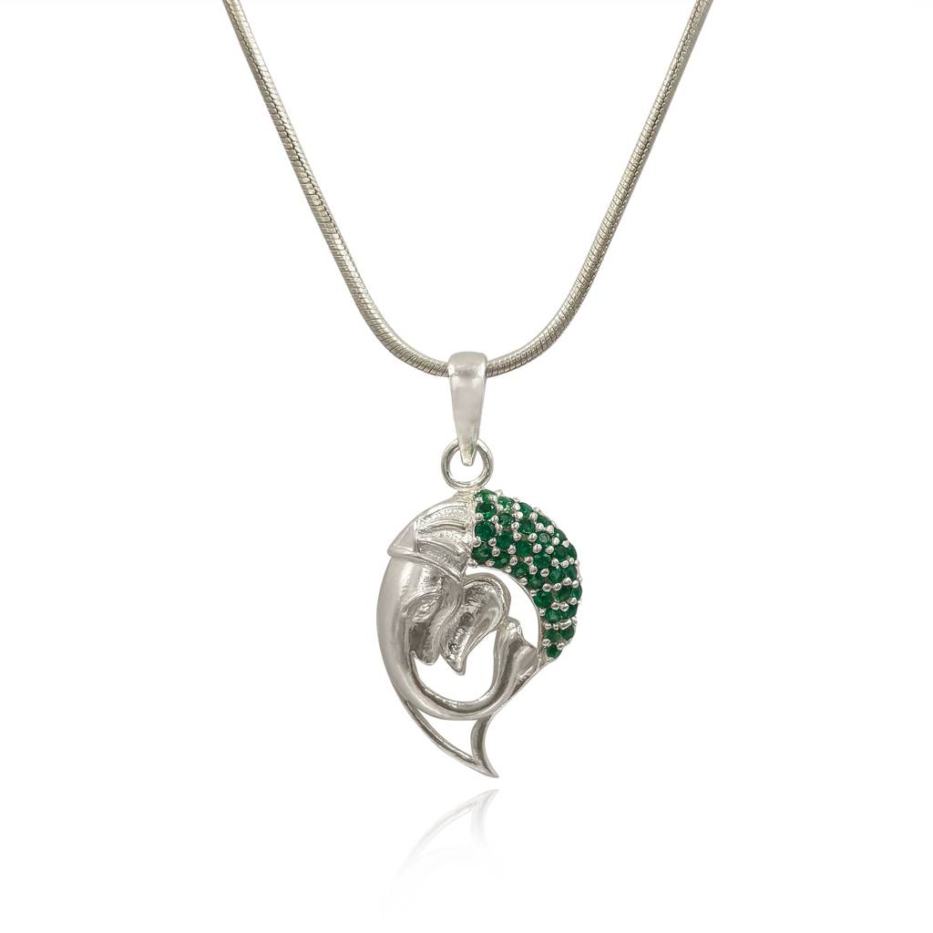Silver Gajanana Necklace : U080SG009N1076