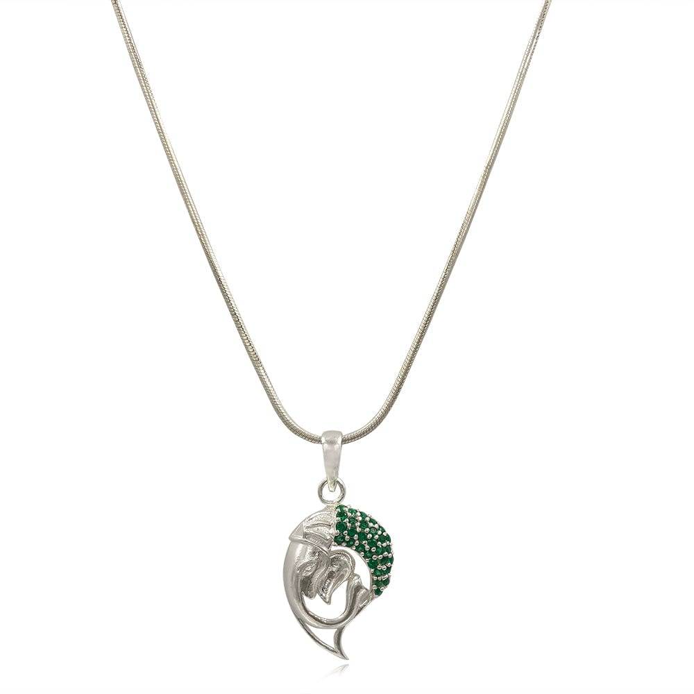 Silver Gajanana Necklace : U080SG009N1076