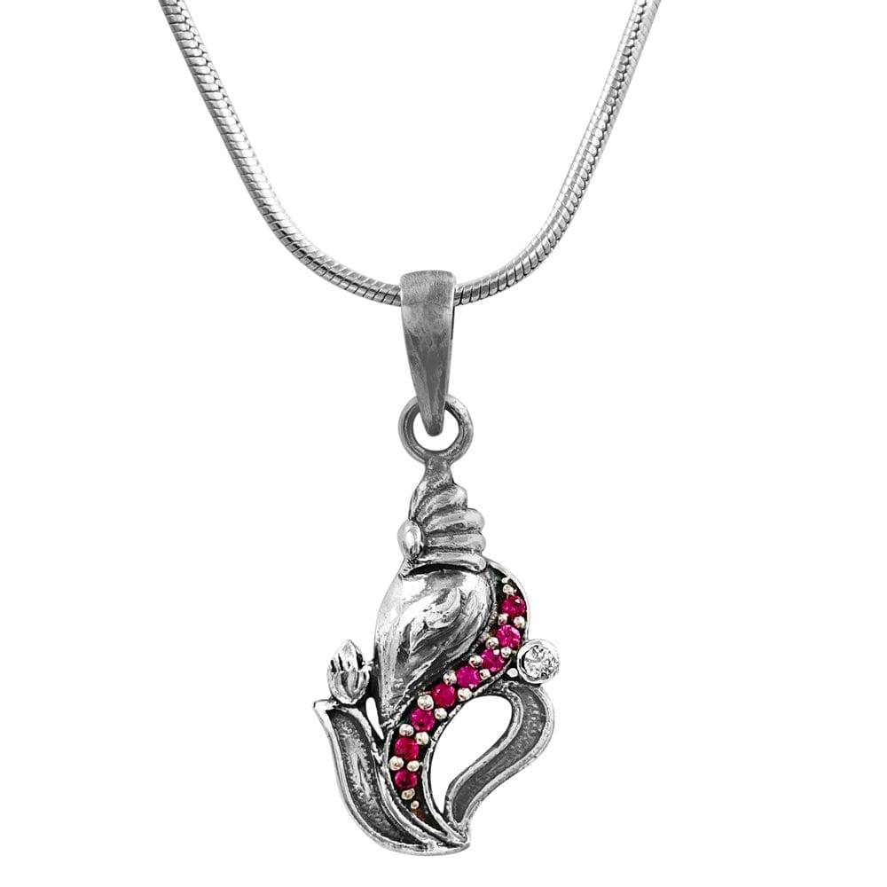 Divine Ganpati Sterling Silver Pendant : U080SG009N1123