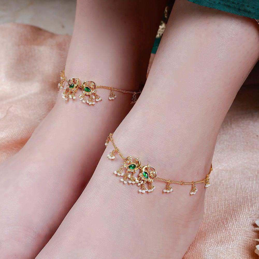 Silver Double Swan Anklet : U080SG011LA1033