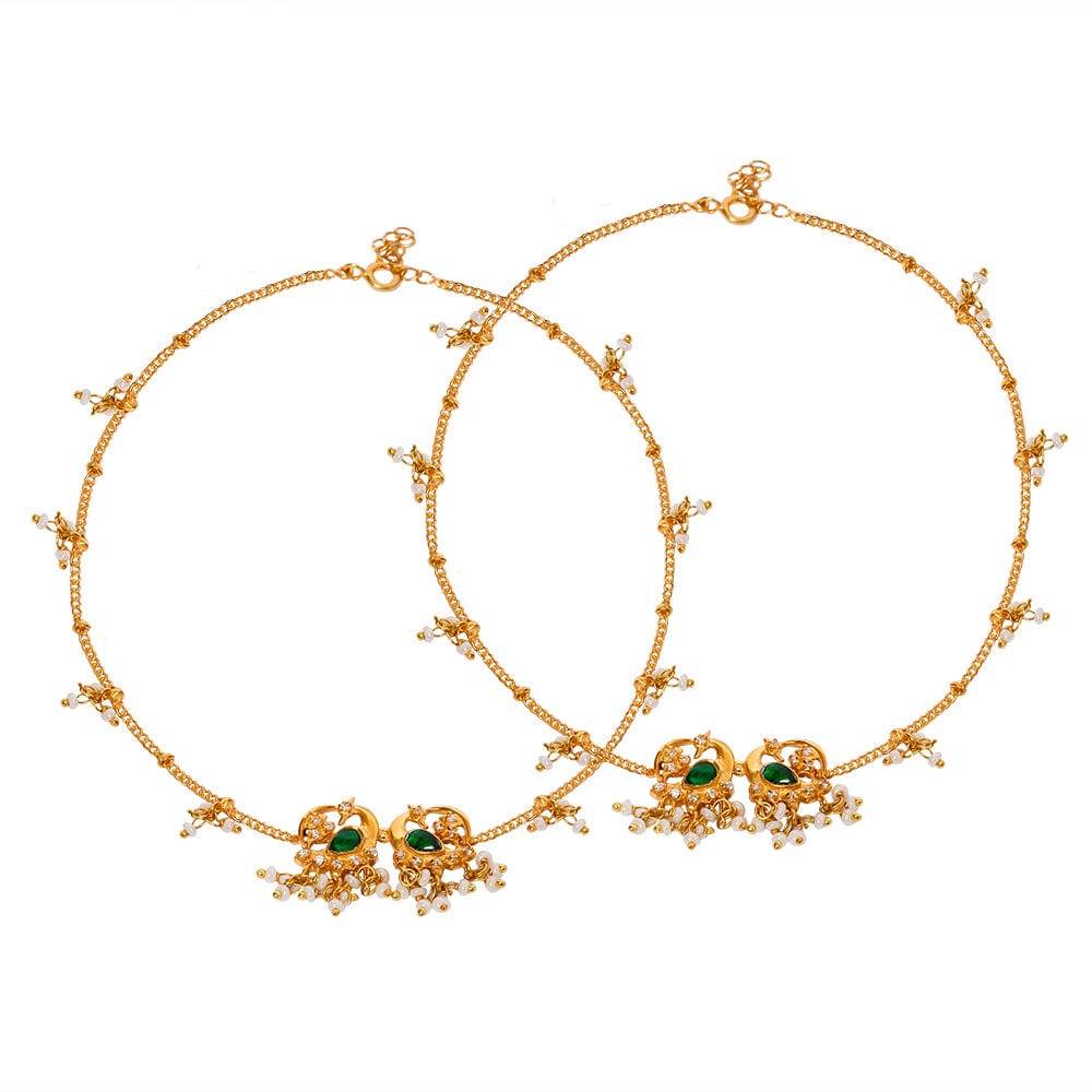 Silver Double Swan Anklet : U080SG011LA1033