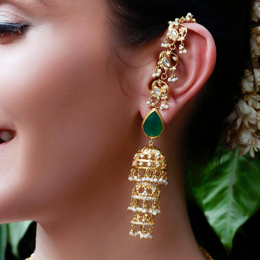 Swan Silver Majestic Jhumka : U080SG036E1015