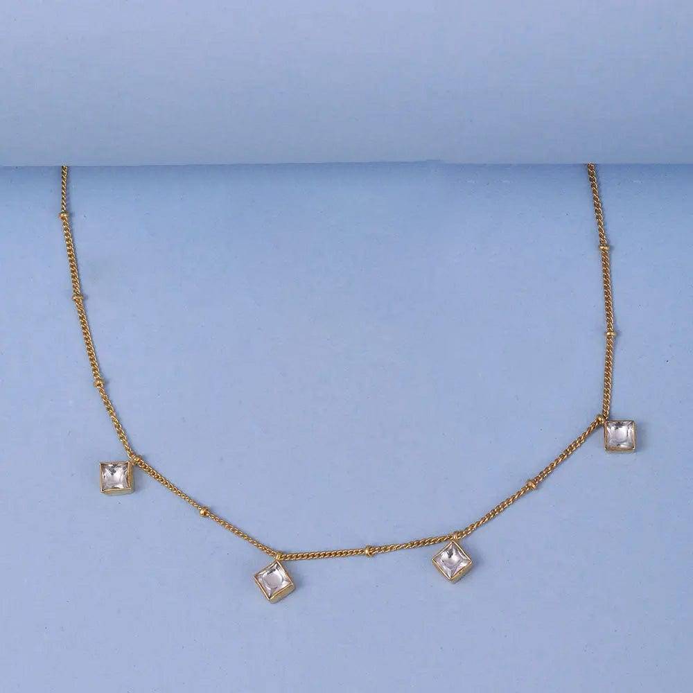 Single Little Diamond Cut Anklet : U080SO011LA0503
