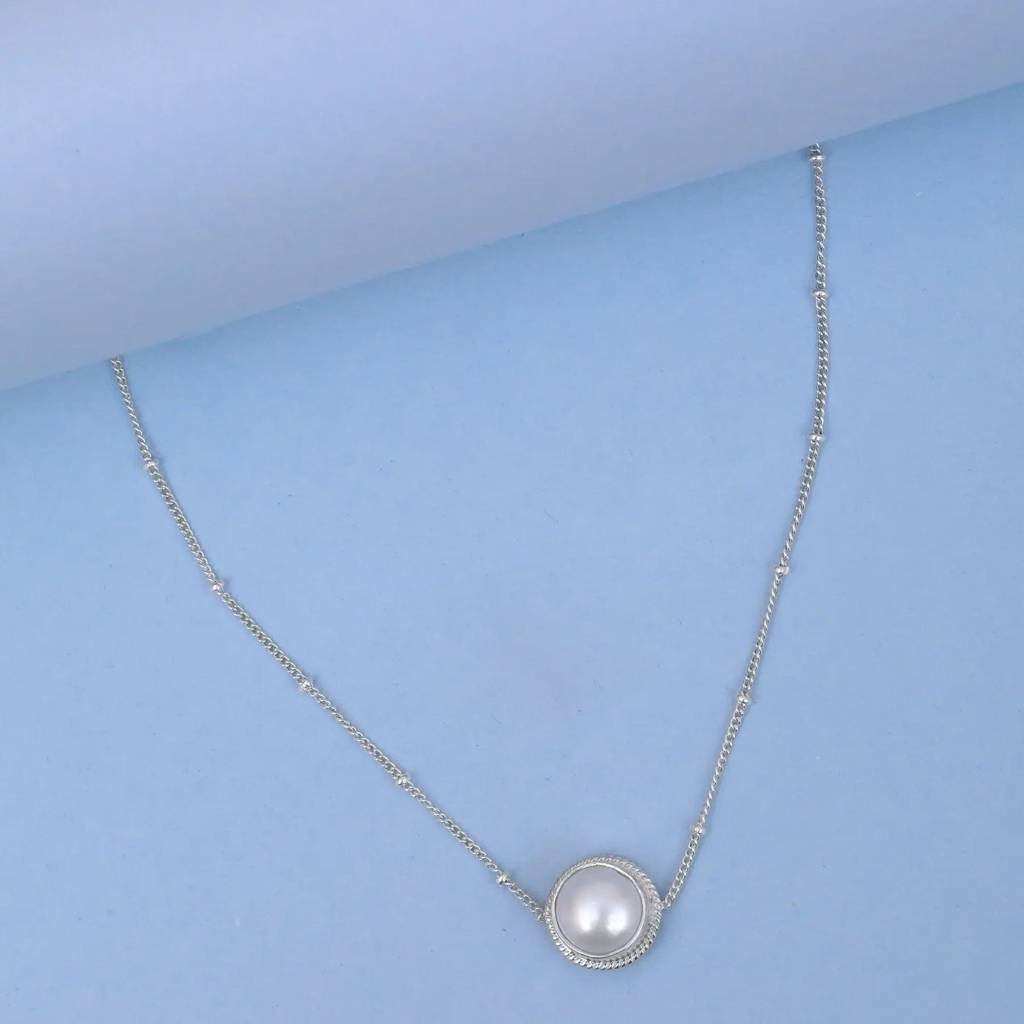 Single Pearl Silver 92.5 Anklet : U080SO08LA0529