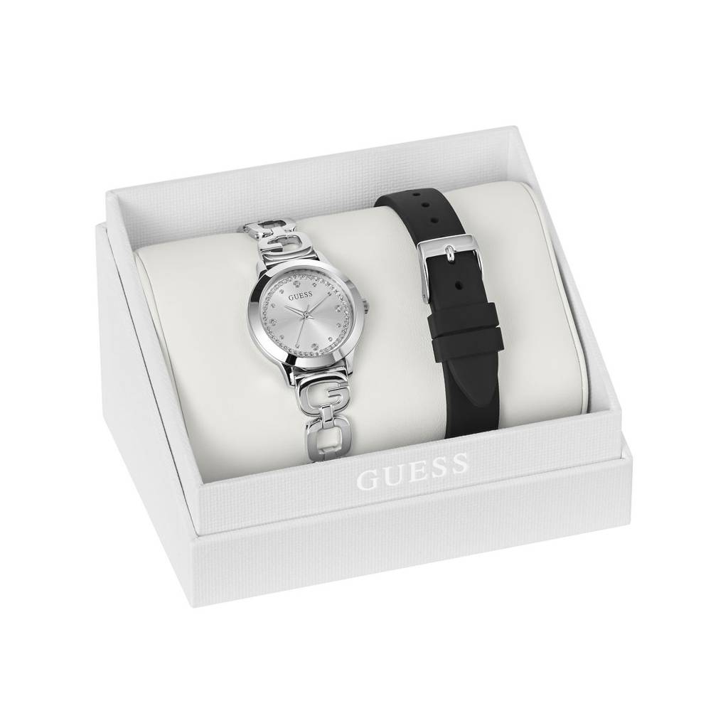 Switch Watch Box Set For Women Silicone Silver Silver Tone Silver  Tone