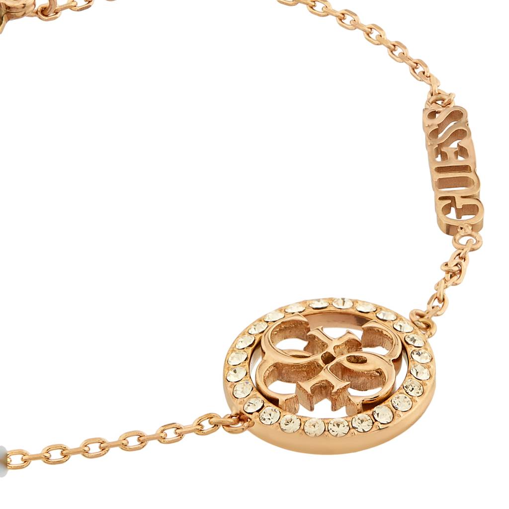 Guess Life In 4G Rose Gold-Plated Stainless Steel Bracelet For Women : UBB02137RGL