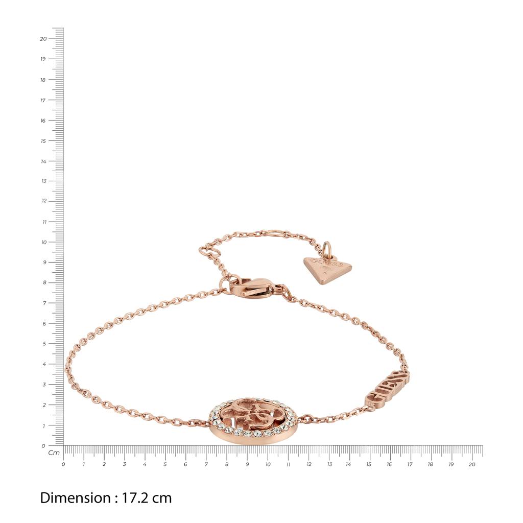 Guess Life In 4G Rose Gold-Plated Stainless Steel Bracelet For Women : UBB02137RGL