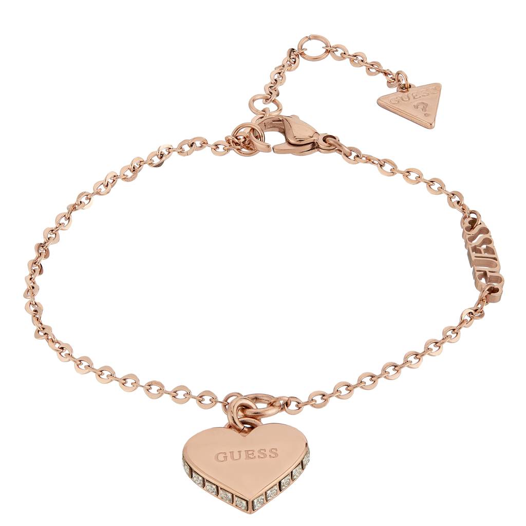 Guess Falling In Love Rose Gold-Plated Stainless Steel Bracelet For Women : UBB02229RGL